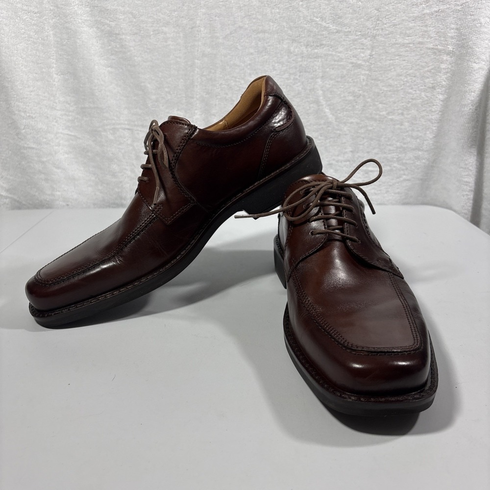 ECCO Men's Helsinki Brown Leather Bicycle Dress Oxfords  44 US 10 Extra Wide